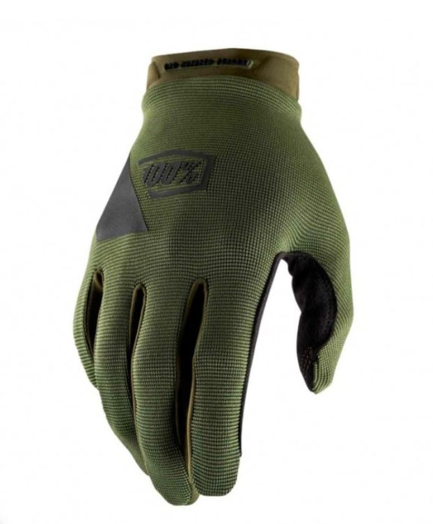 GUANTES 100% RIDECAMP FATIGUE VERDE MD - COMODIDAD Y DURABILIDAD PARA CICLISMO Y DEPORTE AL AIRE LIBRE